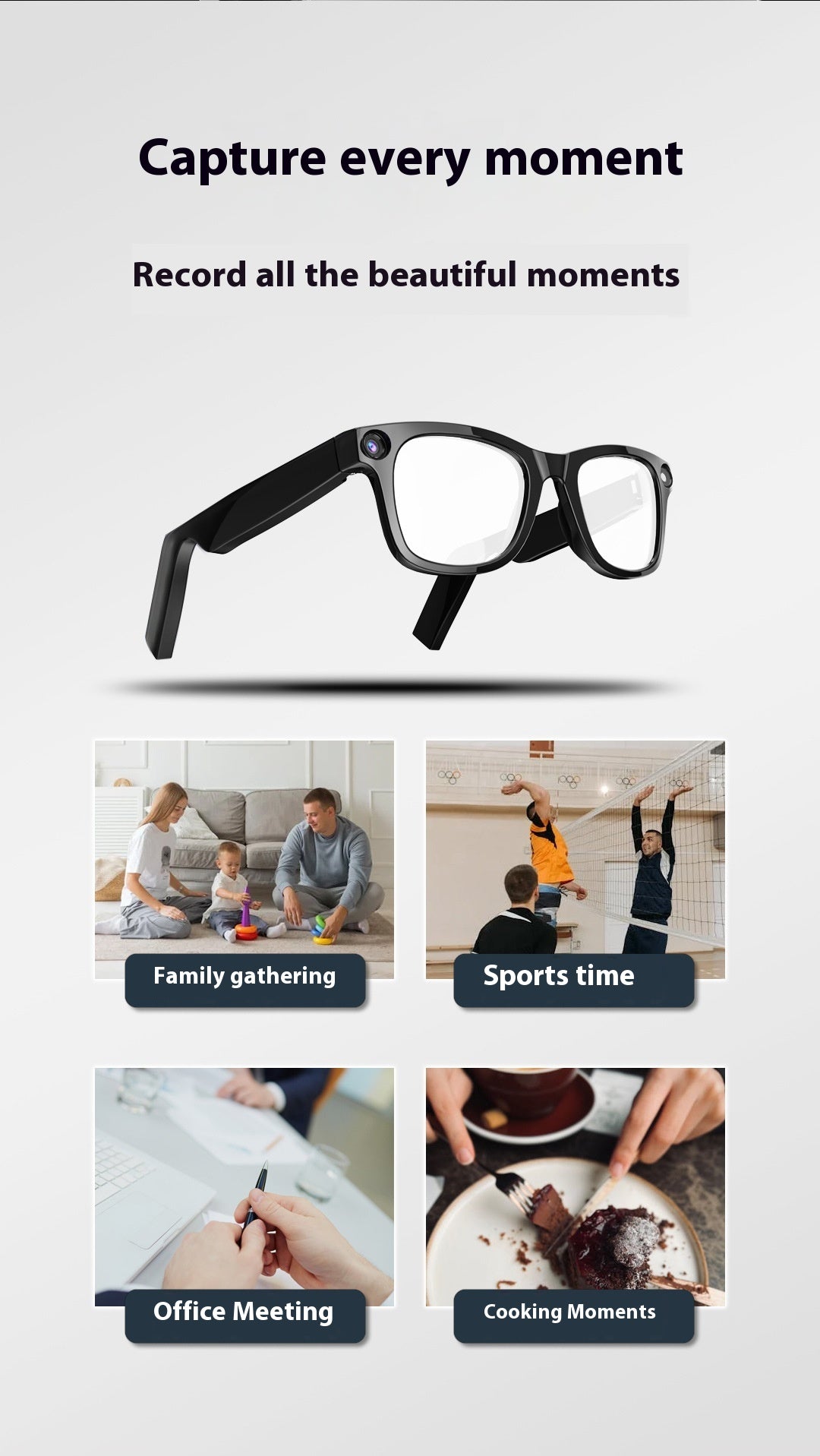 AI Smart Camera Glasses: Capture Life’s Moments Effortlessly