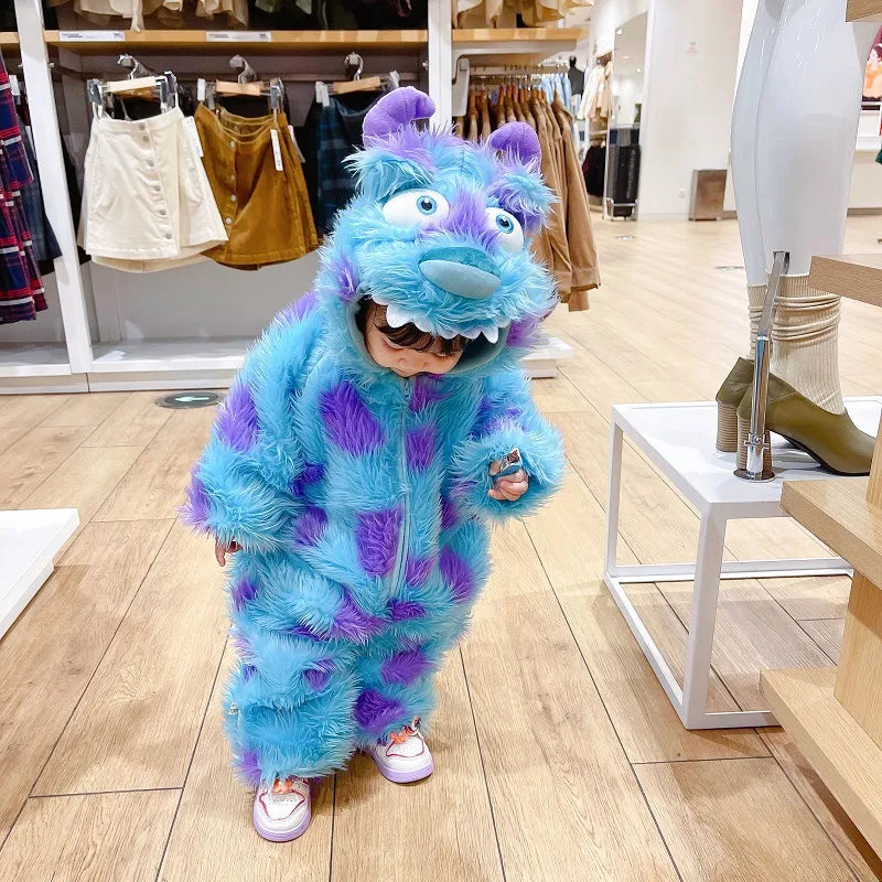 Cozy Animal Baby Jumpsuit: Adorable Hooded Zipper Romper for Your Little One