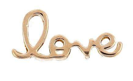 Love Script Slider Charm – Silver, Gold or Rose Gold Tone