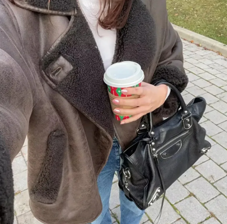 Women's Padded Jacket – Dark Brown Relaxed Winter Layer