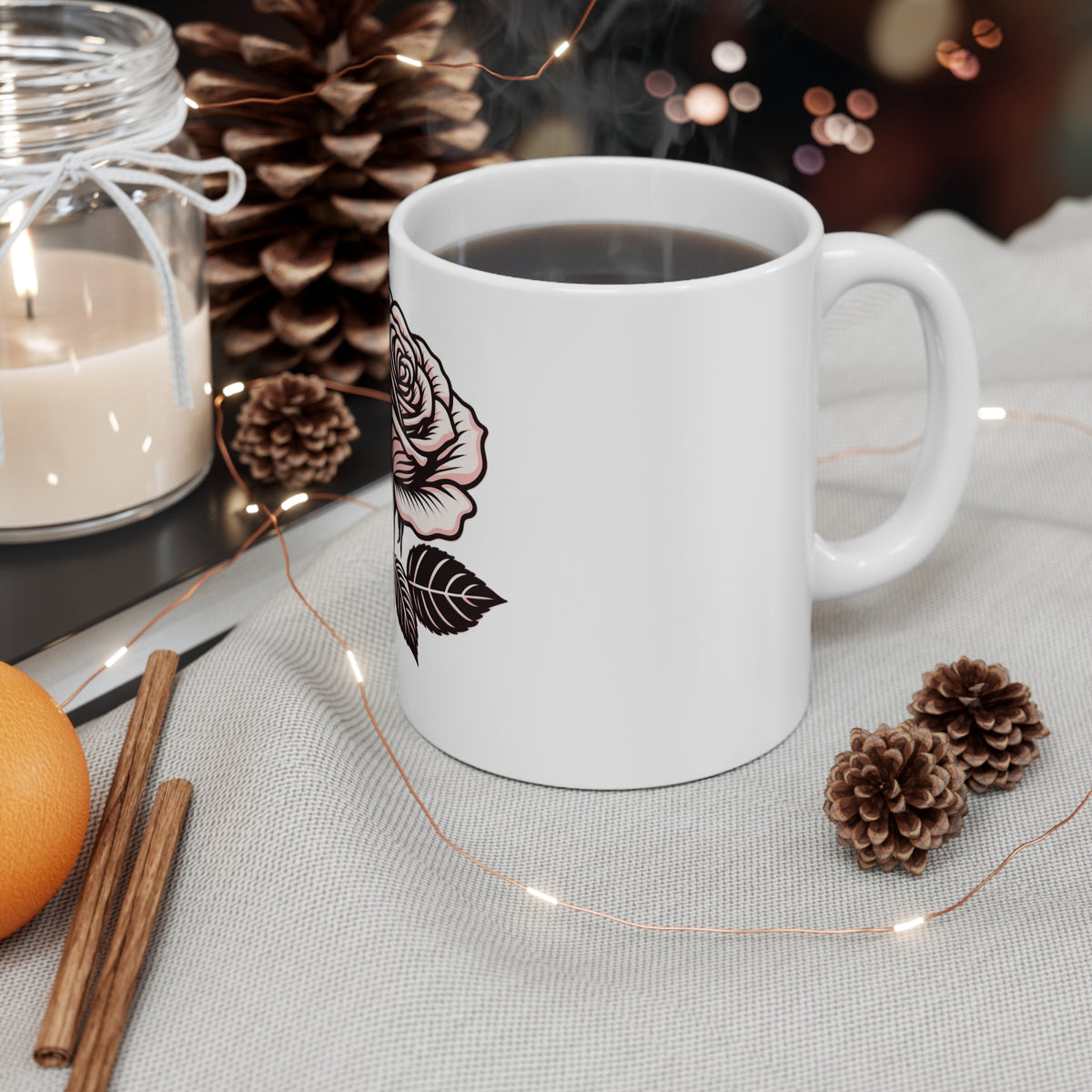 Pretty Rose Mug 11oz – Elevate Your Beverage Experience