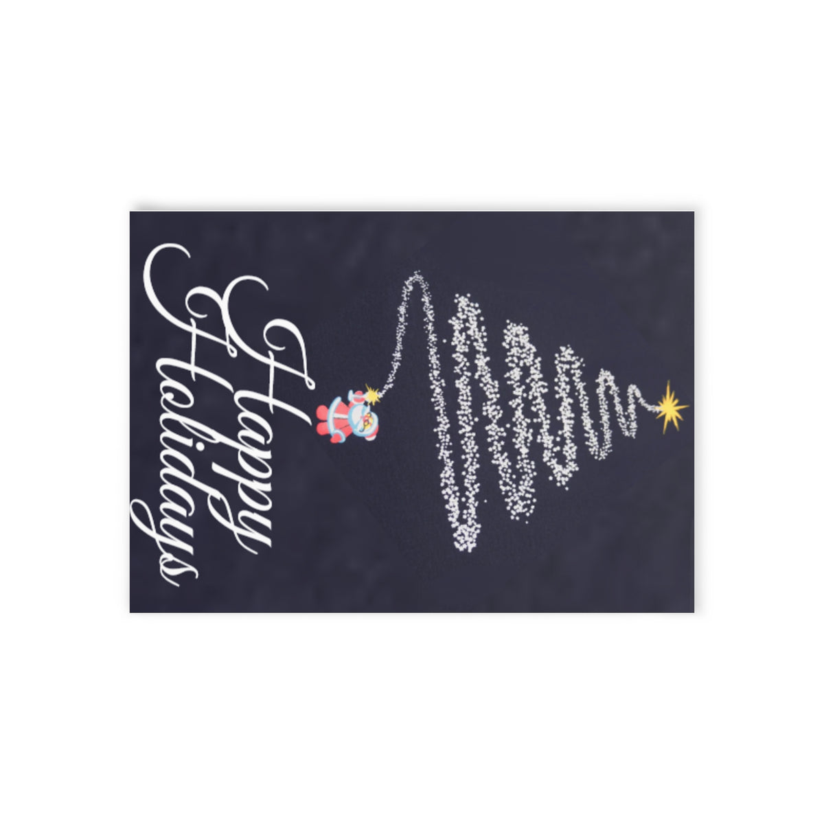 Fireworks Christmas Tree Card - Light Up Your Holidays with Personal Touch