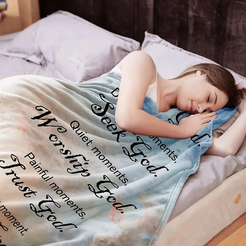 Bible Verse Blanket with Christian Inspiration in Three Sizes