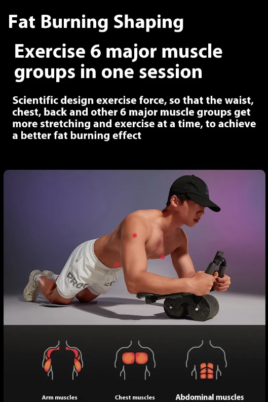 Transform Your Core Strength with the Automatic Rebound Abdominal Wheel