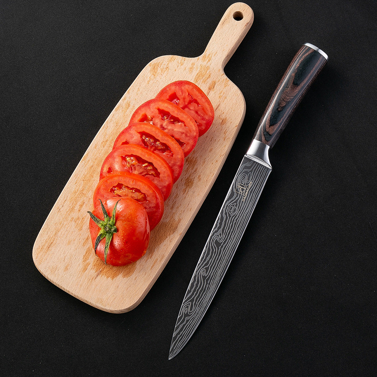 Damascus-Style Kitchen Knife Set