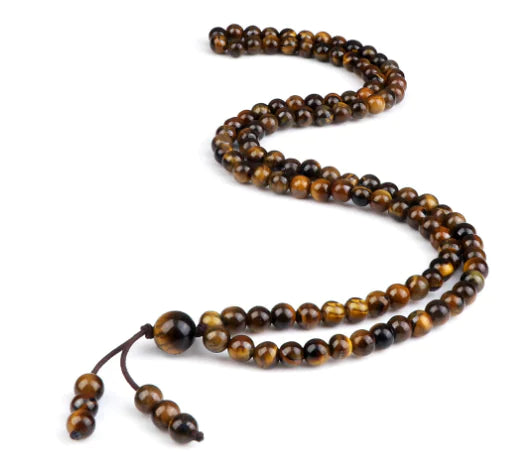 108 Bead Necklace with Malachite-Named and Mixed Color Options
