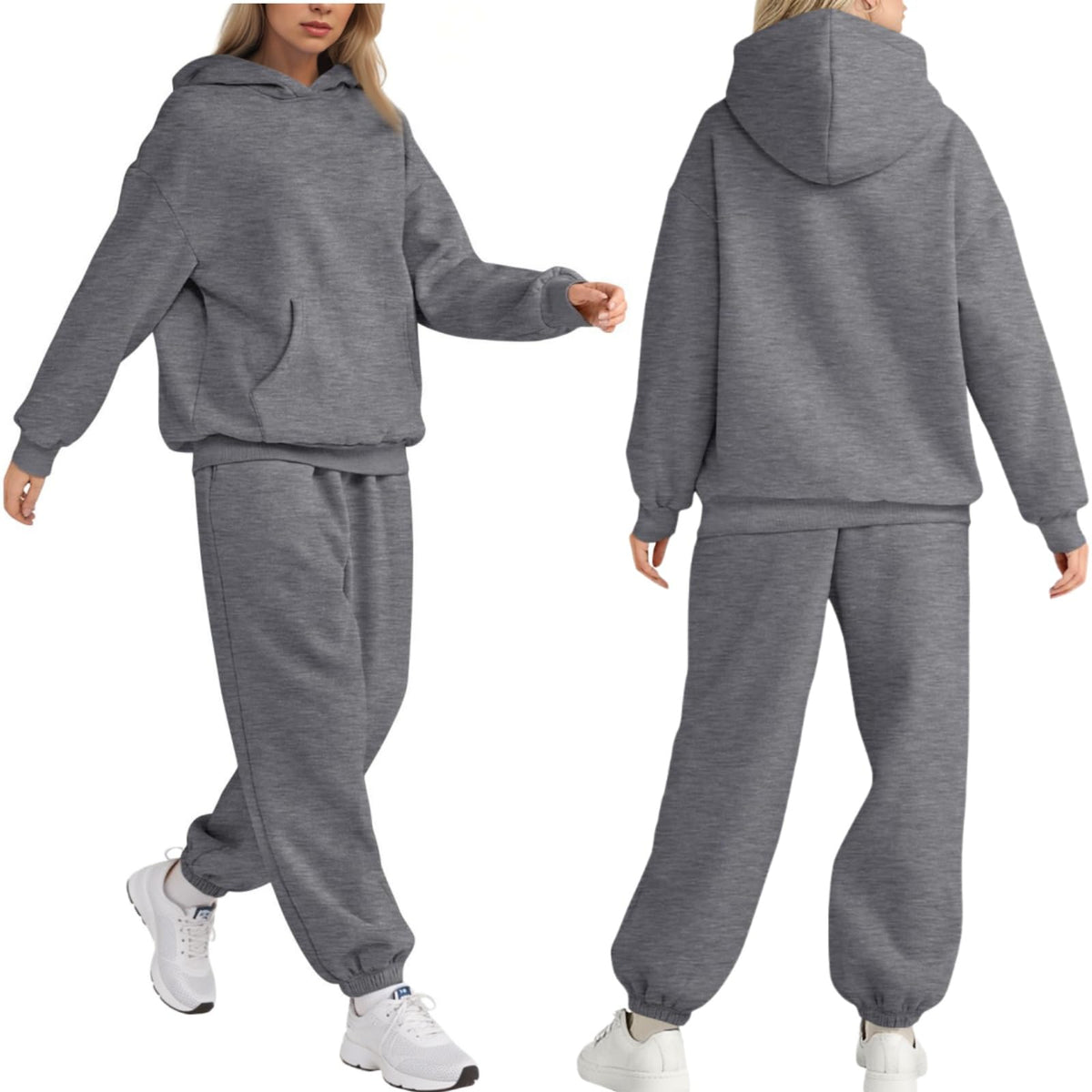 Constituent Women's Dark Gray Hooded Lounge Set
