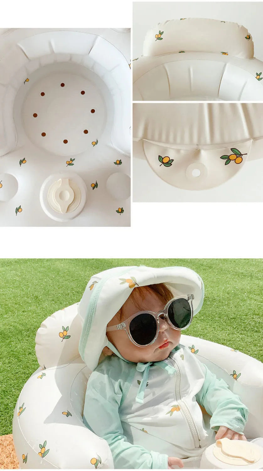 Comfortable Inflatable Baby Chair for Dining & Bath – Safe, Portable, and Convenient