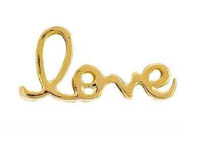 Love Script Slider Charm – Silver, Gold or Rose Gold Tone