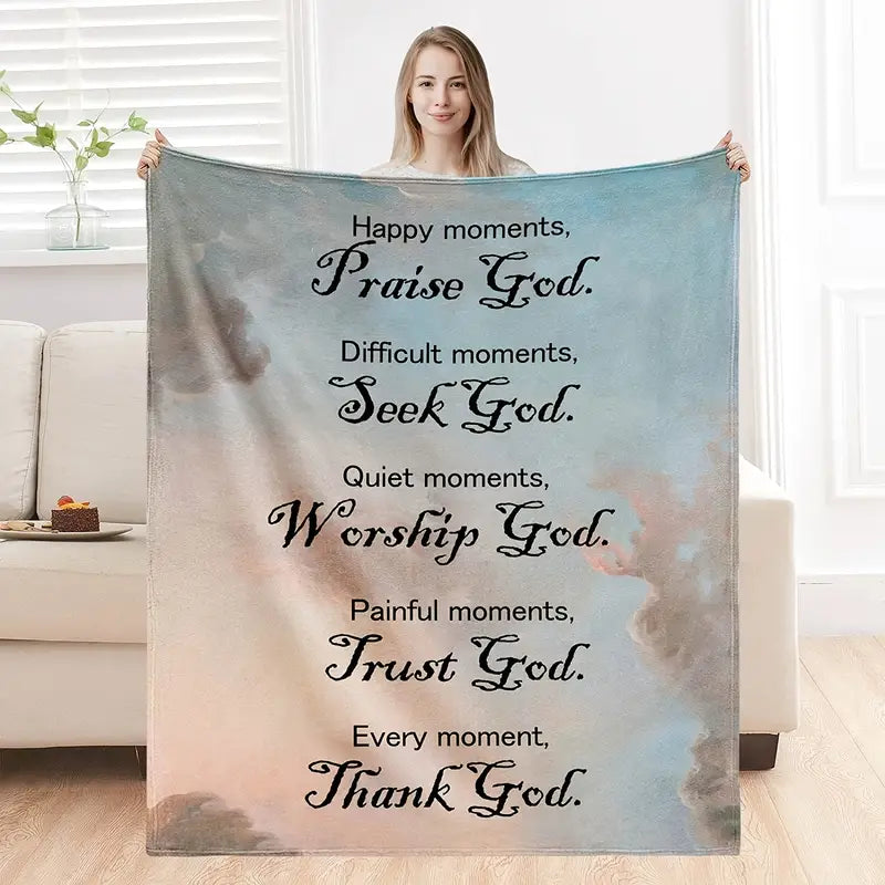 Bible Verse Blanket with Christian Inspiration in Three Sizes