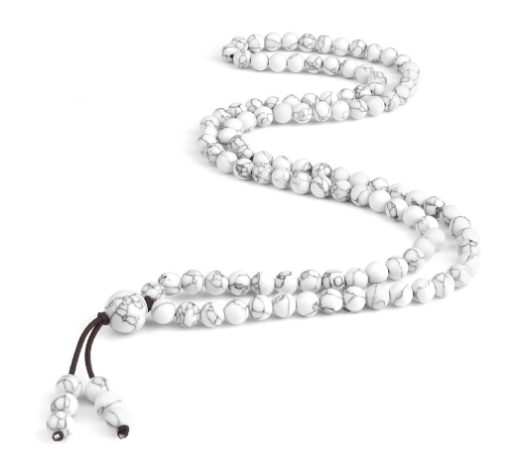 108 Bead Necklace with Malachite-Named and Mixed Color Options