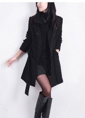 Women's Long Winter Coat – Black or Coffee Everyday Layer
