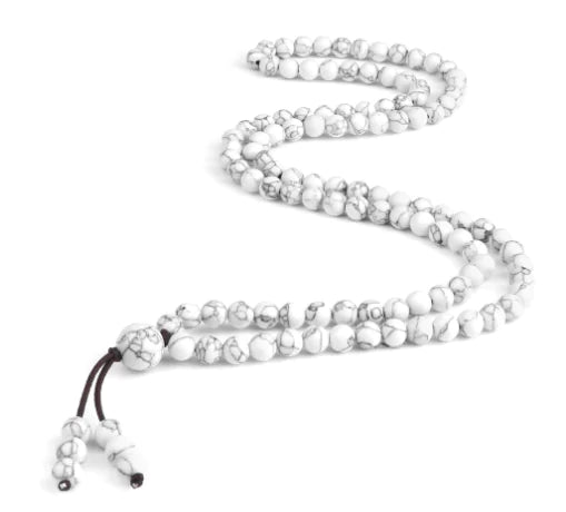 108 Bead Necklace with Malachite-Named and Mixed Color Options