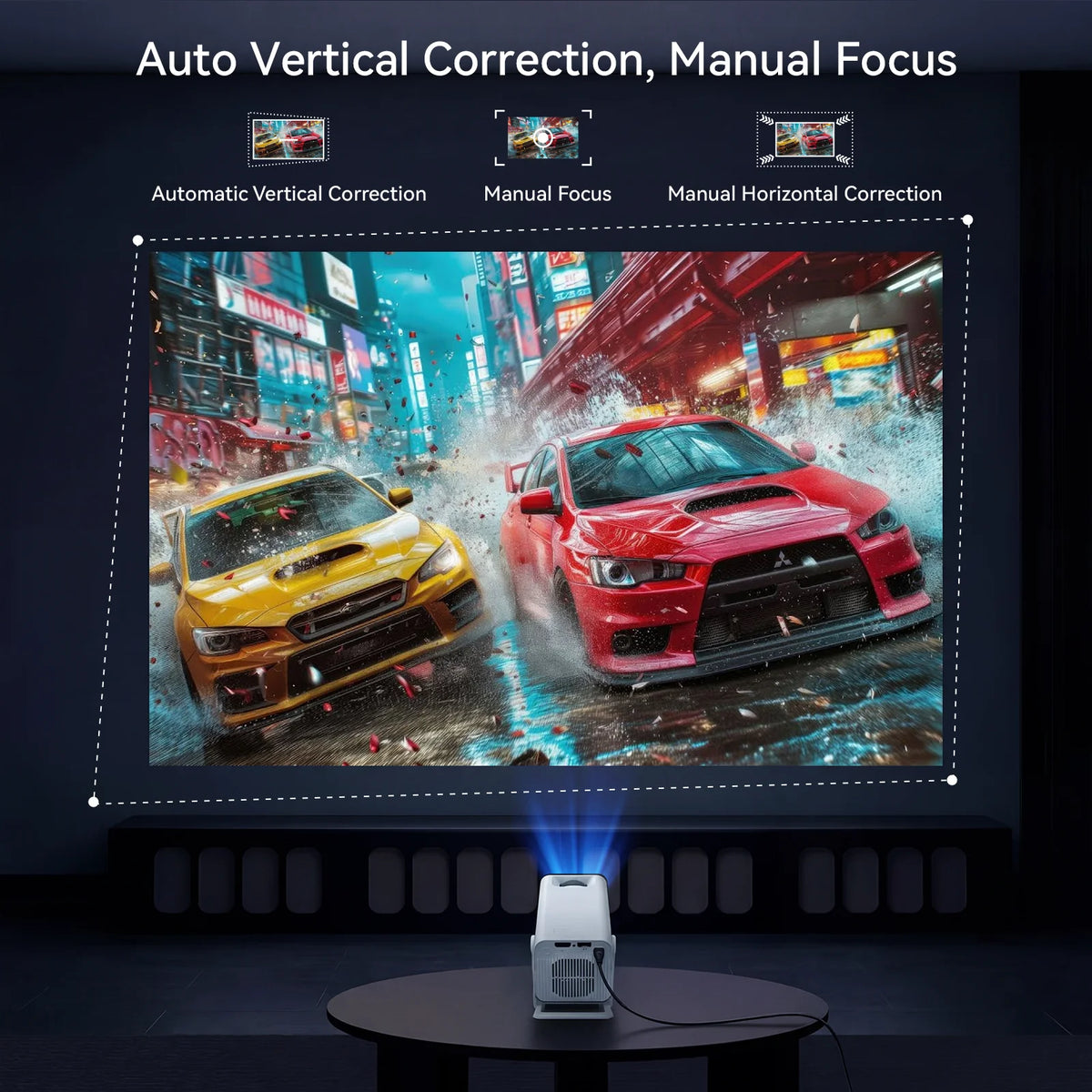 Portable Mini Projector: Enjoy Stunning Outdoor Movie Nights with the Android 14 Mini Projector