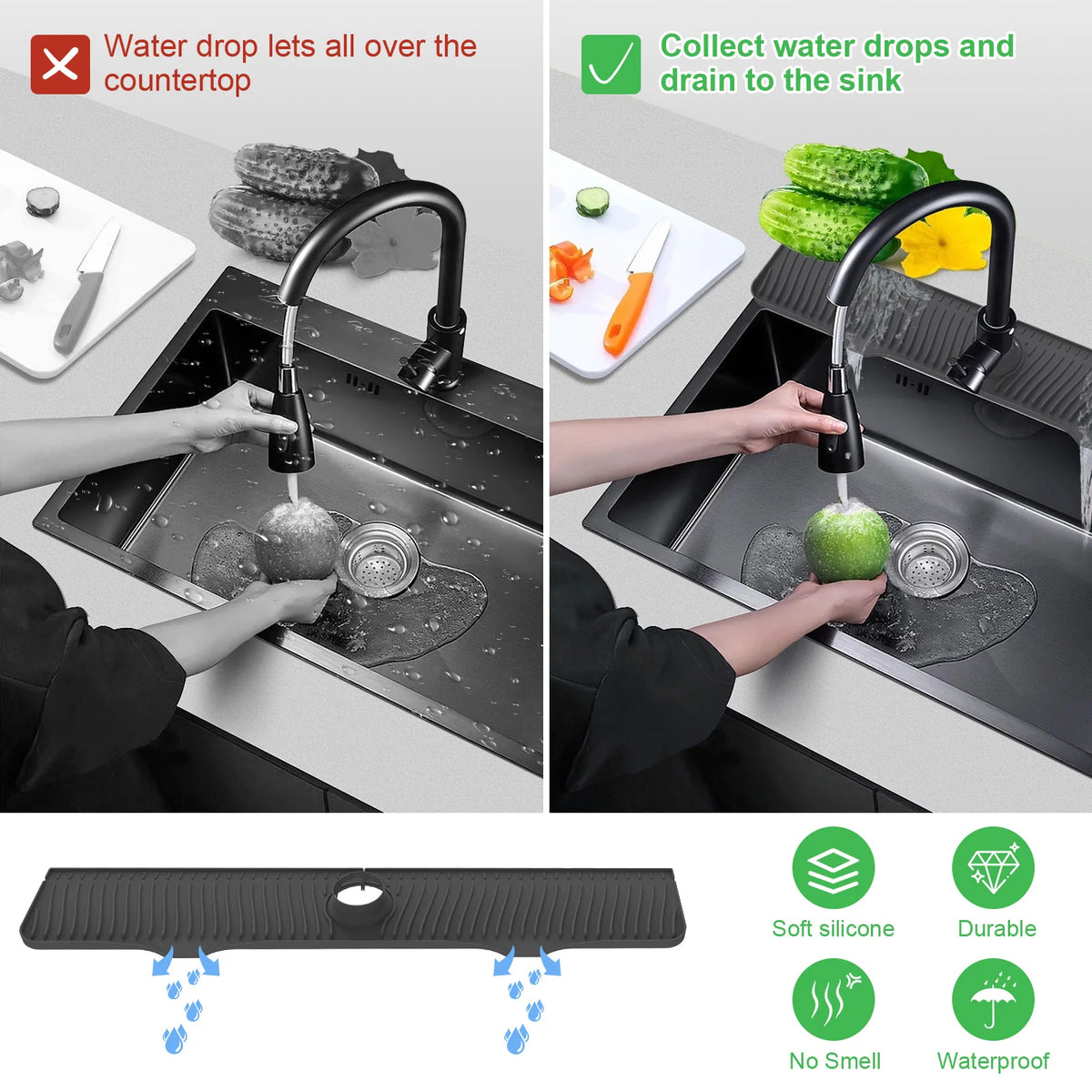 Silicone Sink Faucet Splash Guard - OLM Store