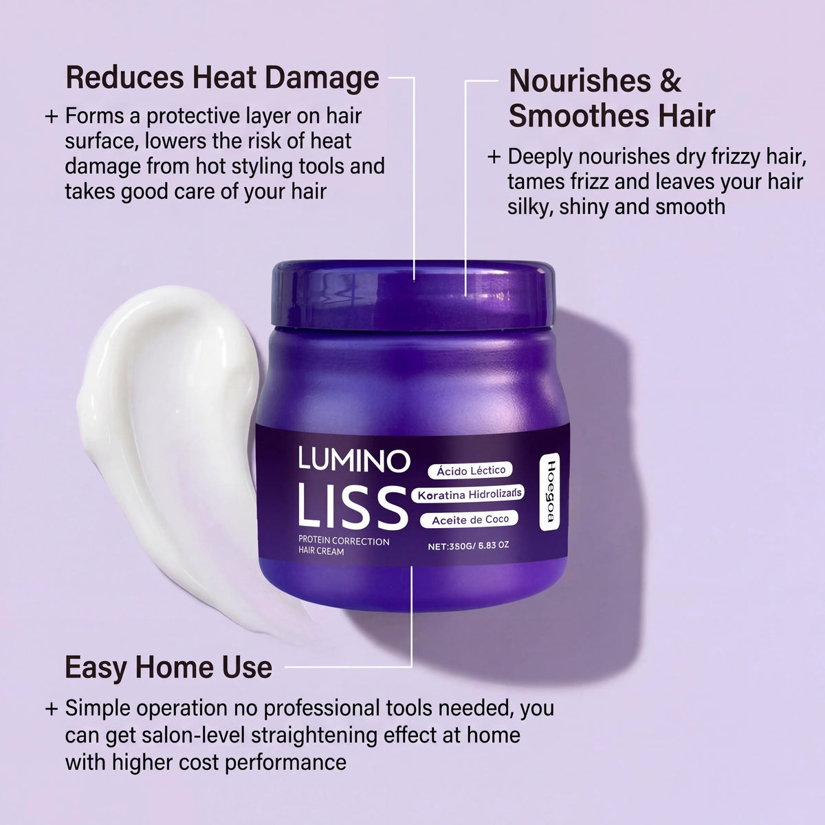 Revitalize Your Hair with HOEGOA Protein Hair Correcting Cream – Long-Lasting Smoothing Treatment