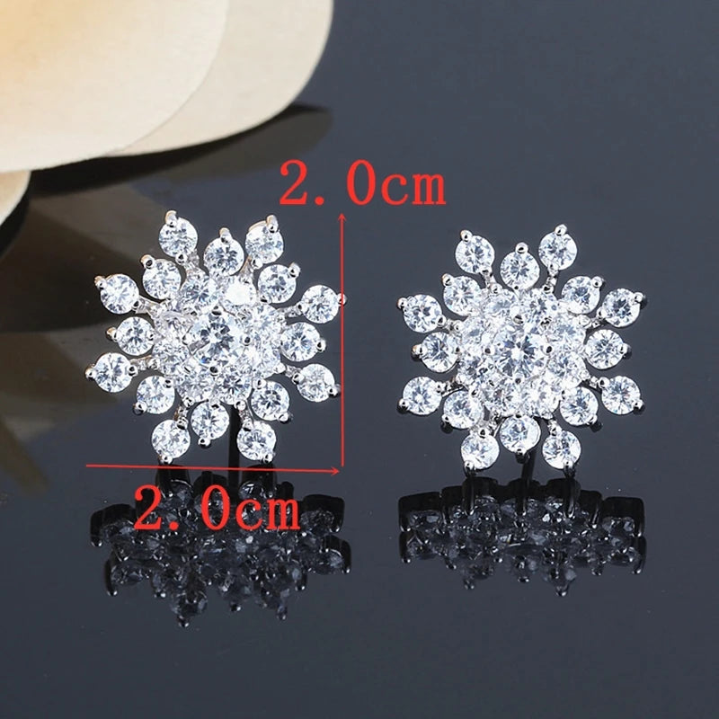 Snowflake Flower Earrings - OLM Store