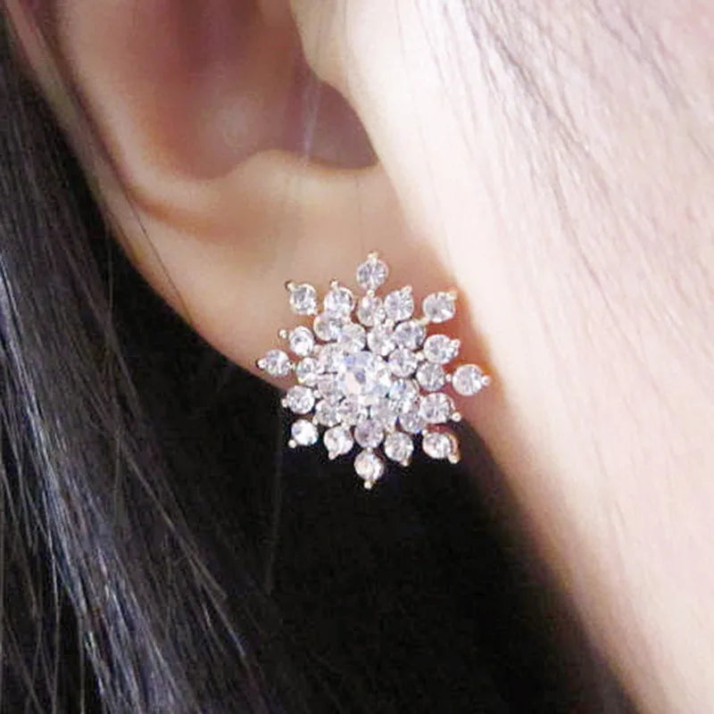Snowflake Flower Earrings - OLM Store