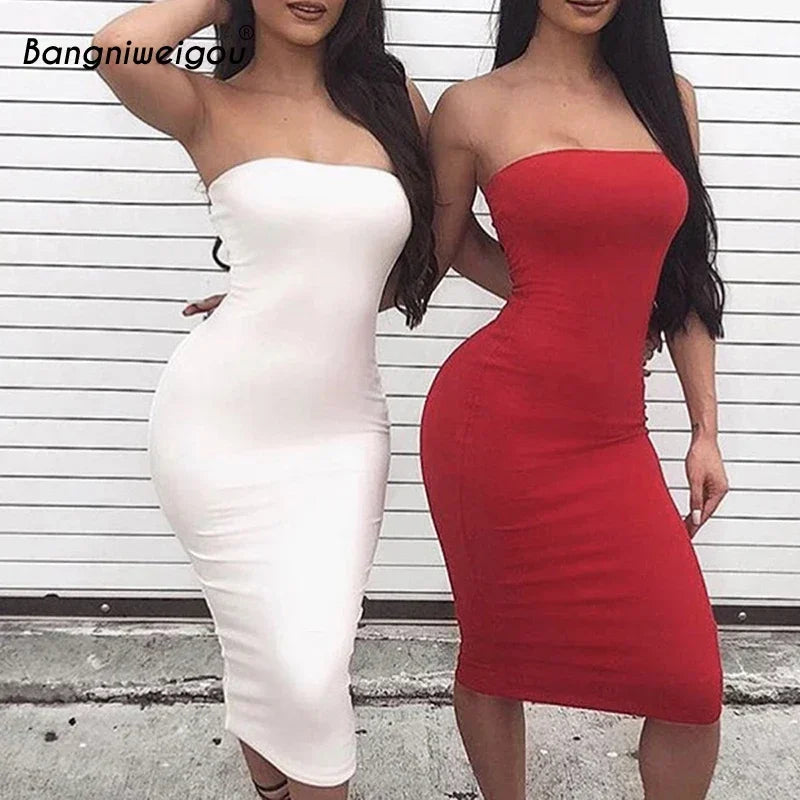 Off Shoulder Tube Dress - OLM Store