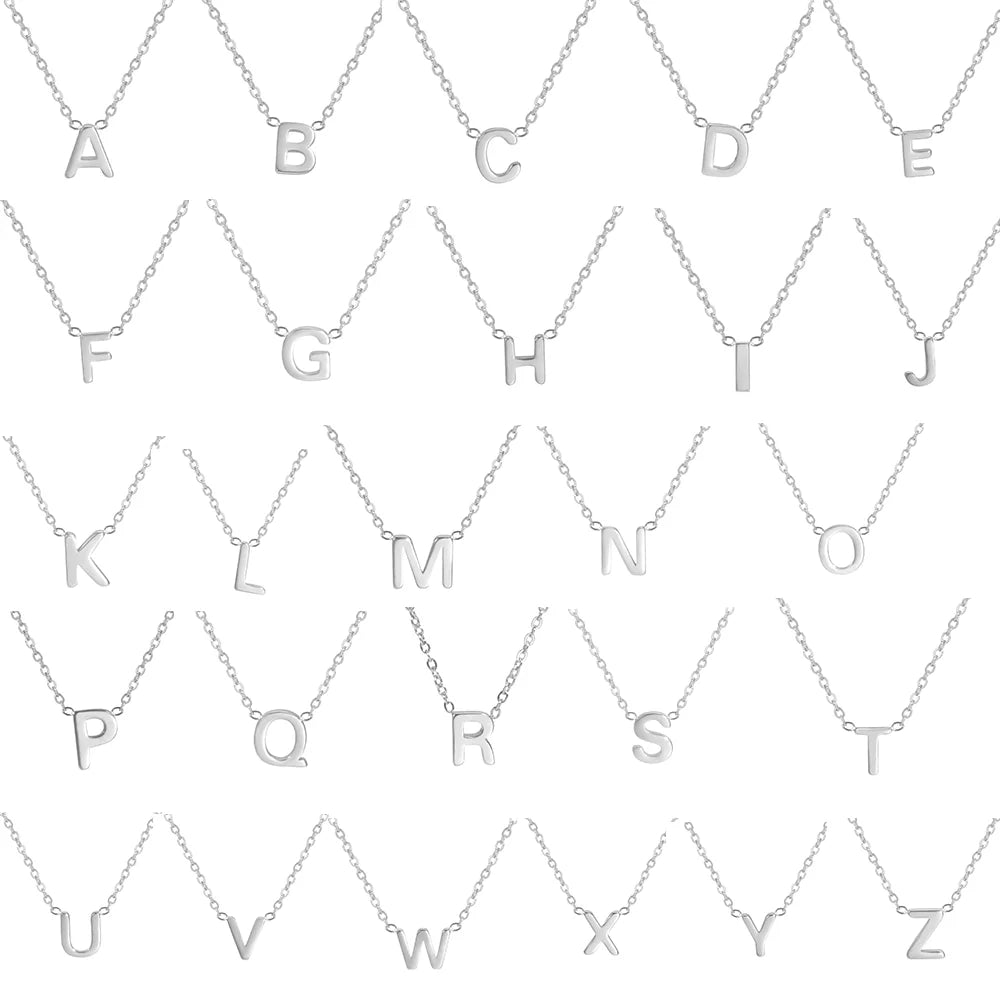Personalized Minimalist Necklace β A-Z Initial Pendant in Stainless Steel & Gold