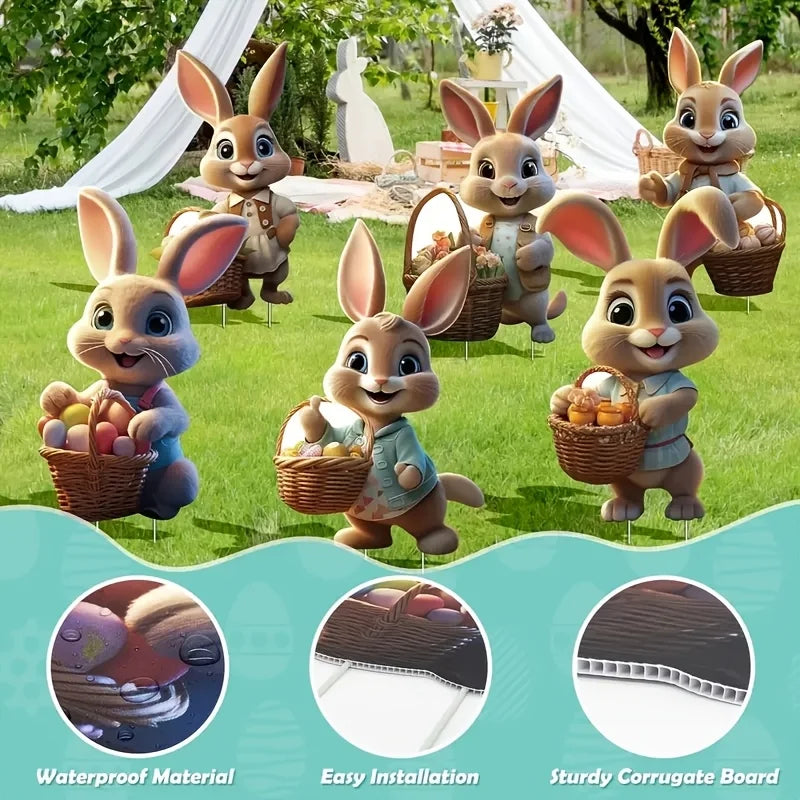 Charming Vintage Easter Bunny Decorations - Create a Festive Spring Wonderland in Your Yard