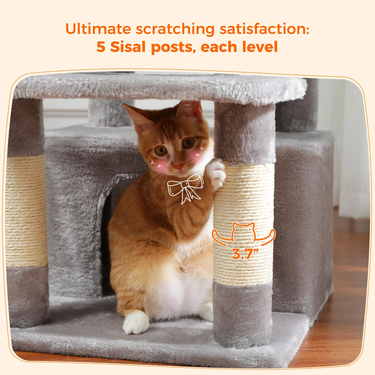 Transform Your Home with Our Large Cat Tree - 72.44 inches of Fun!