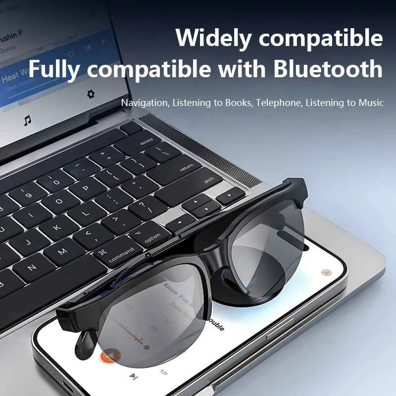 Transform Your Conversations with AI Translation Smart Glasses - Bluetooth Enabled for Music & More