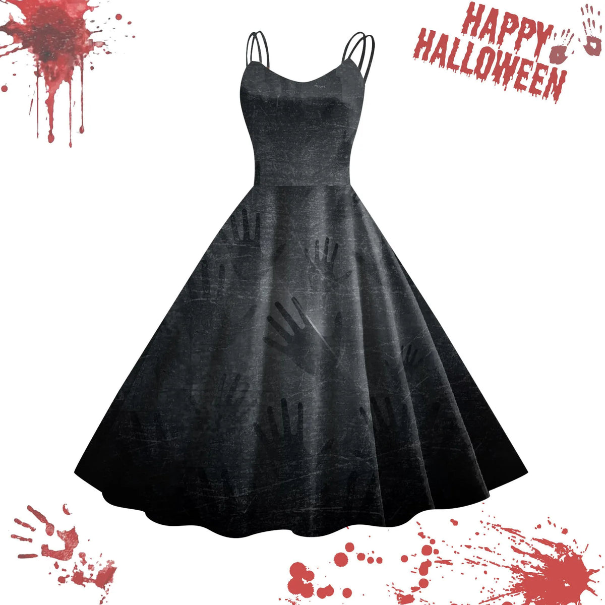 Spook-tacular Halloween Blood Dress for Women - Perfect for Masquerade and Carnival Fun!