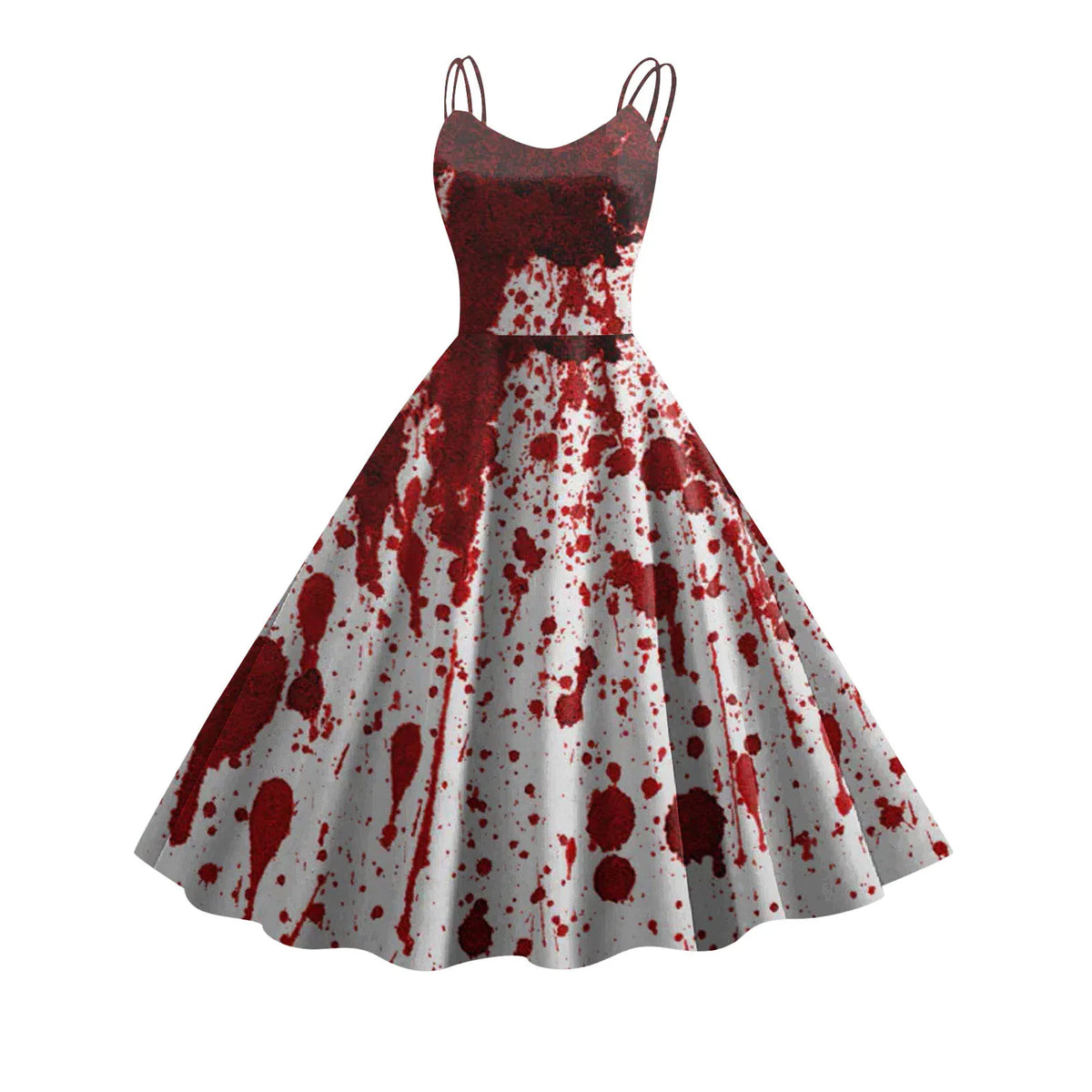 Spook-tacular Halloween Blood Dress for Women - Perfect for Masquerade and Carnival Fun!