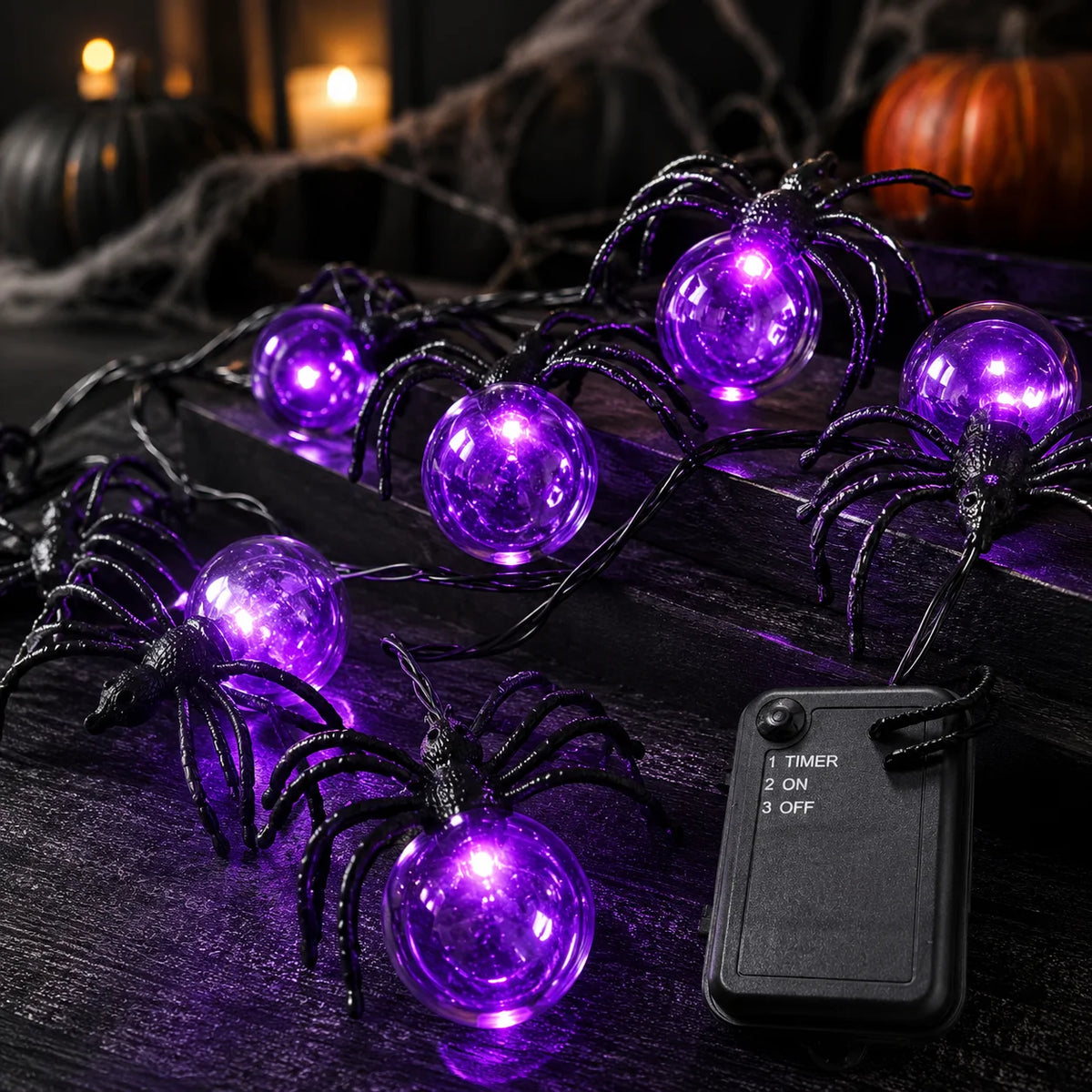 Spook Up Your Decor: Halloween Spider String Lights for Enchanting Ambiance
