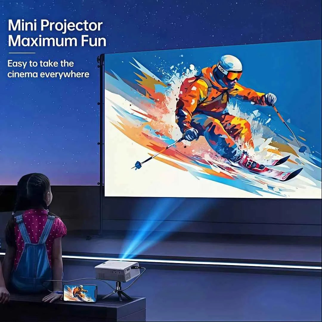 Experience Cinematic Quality Anywhere with the Portable Mini Projector