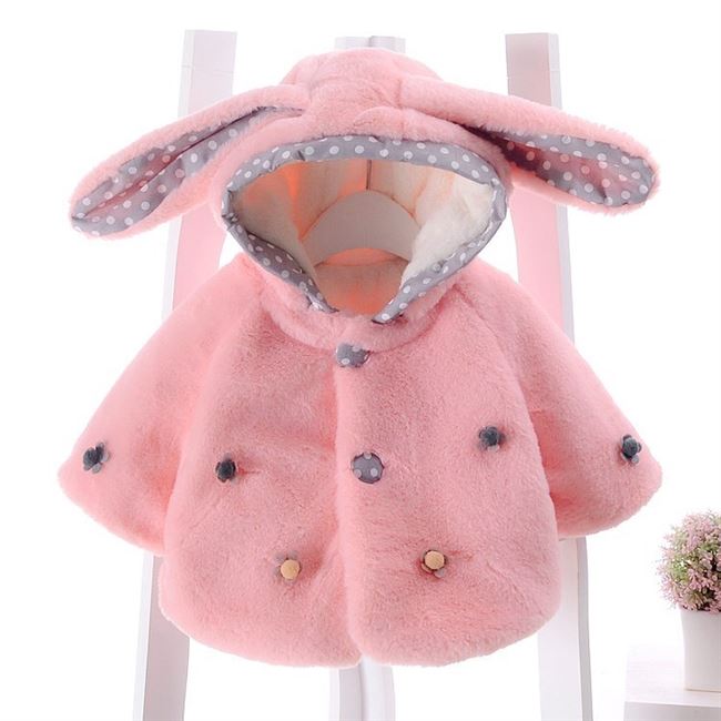 Baby Winter Cloak – Cotton Hooded Layer in Pink or White