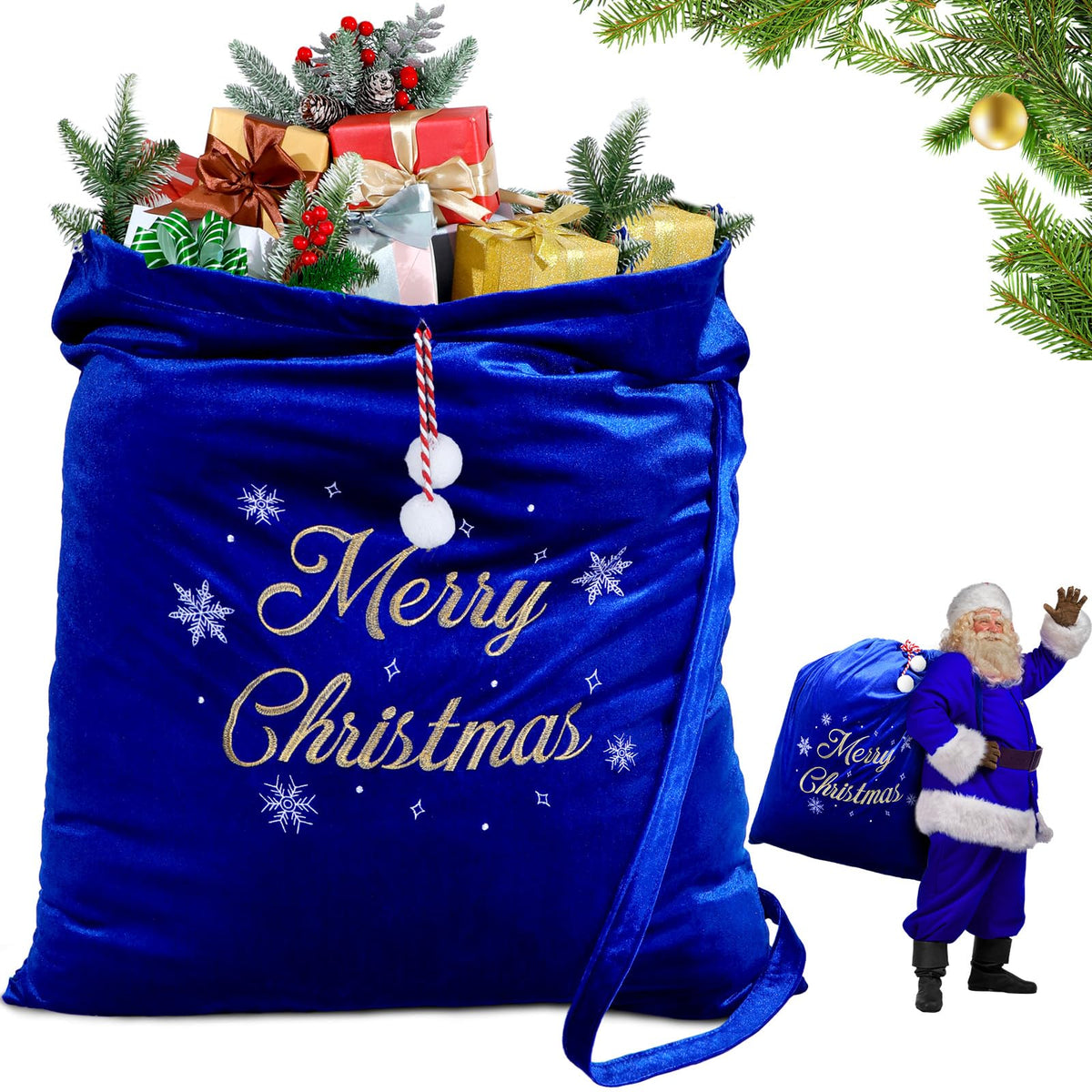 Royal Blue Christmas Gift Sack