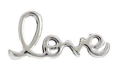 Love Script Slider Charm – Silver, Gold or Rose Gold Tone