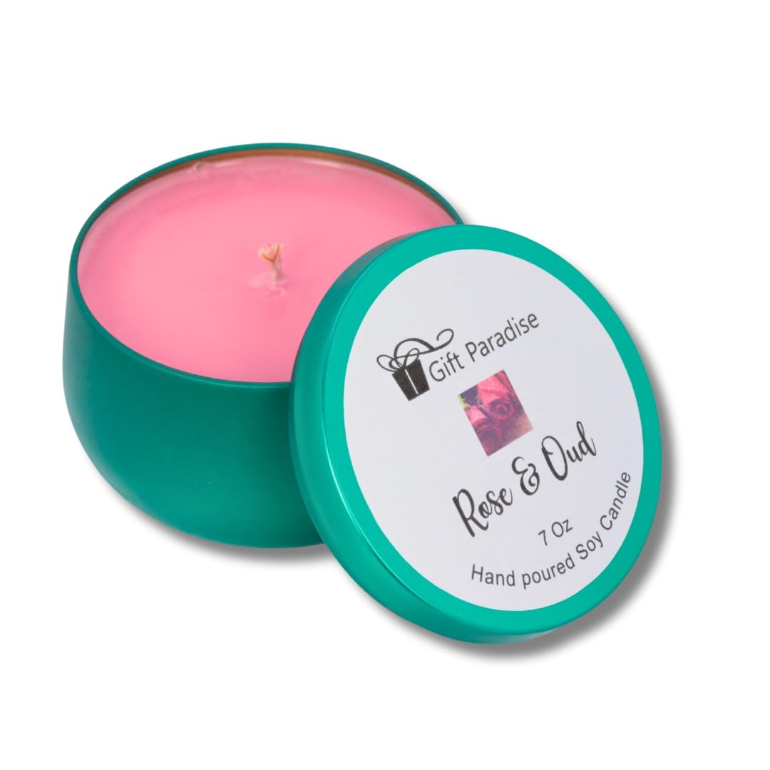 Rose & Oud 7oz Handcrafted Soy Candle