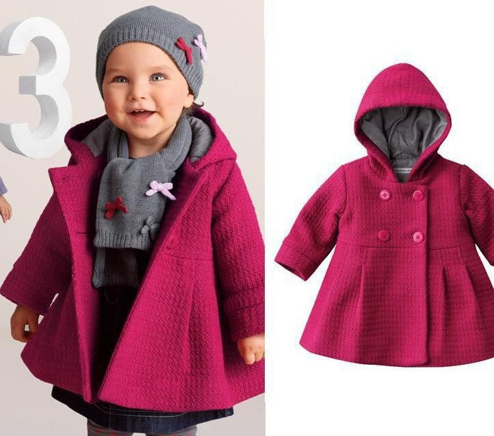 Girls' Hooded Winter Coat – Kiethleen Color Options