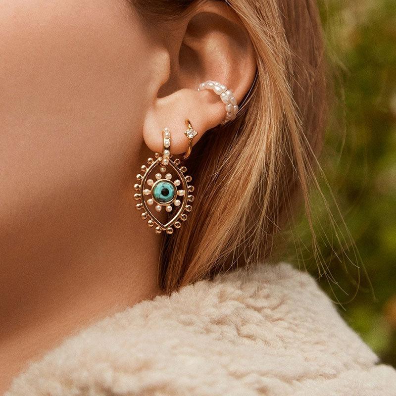 Pearl-Adorned Focal Point Earrings