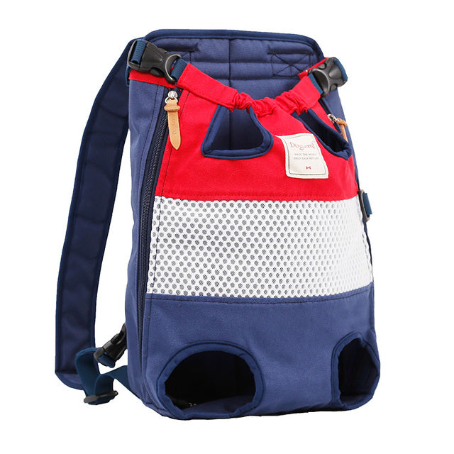 Mesh Pet Carrier Backpack with Striped and Solid Color Options
