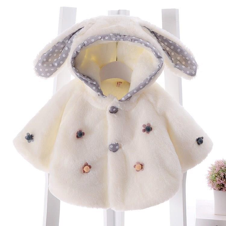 Baby Winter Cloak – Cotton Hooded Layer in Pink or White