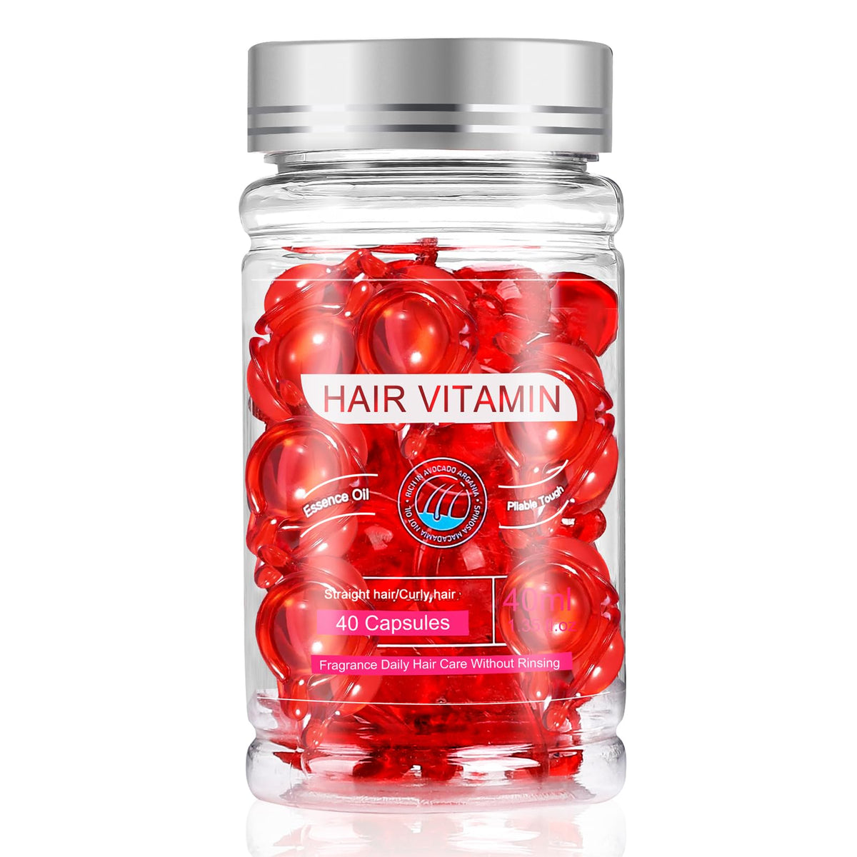 Hair-Care Oil Capsules – Red