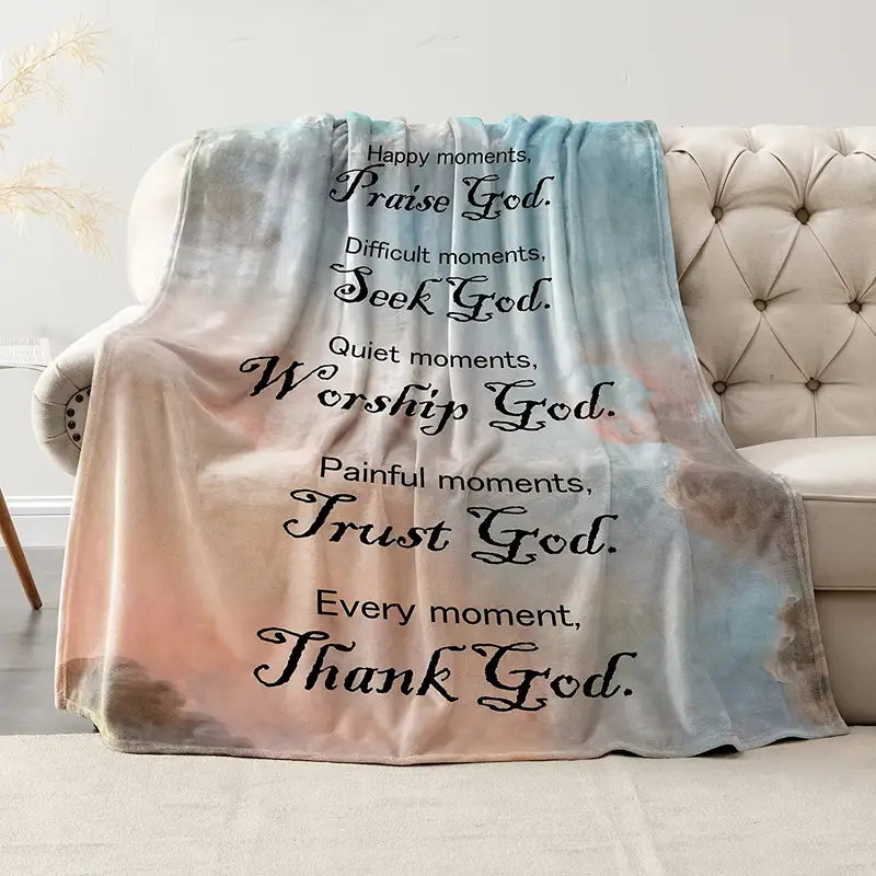 Bible Verse Blanket with Christian Inspiration in Three Sizes
