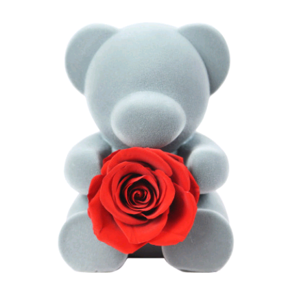 Rose Bear Gift with a Sweet Bear-and-Flower Presentation