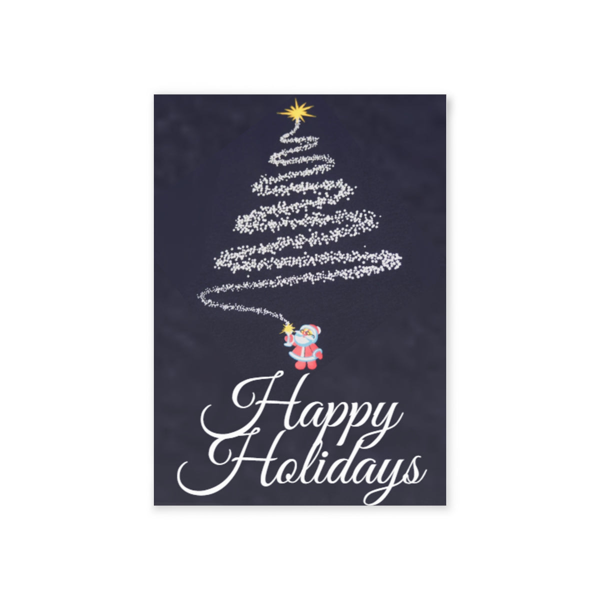 Fireworks Christmas Tree Card - Light Up Your Holidays with Personal Touch