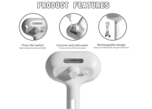 Pet Hair Spray Brush for Grooming: Effortless Shedding Control for Your Furry Friends