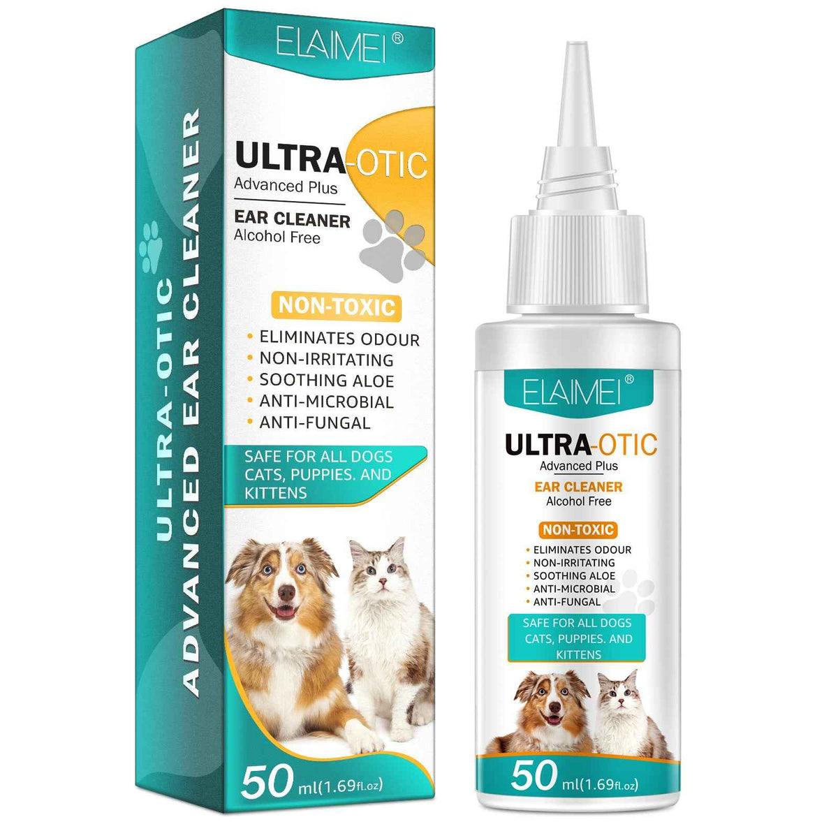 Gentle Pet Ear Cleaning Solution - 50ml for Healthy Happy Pets