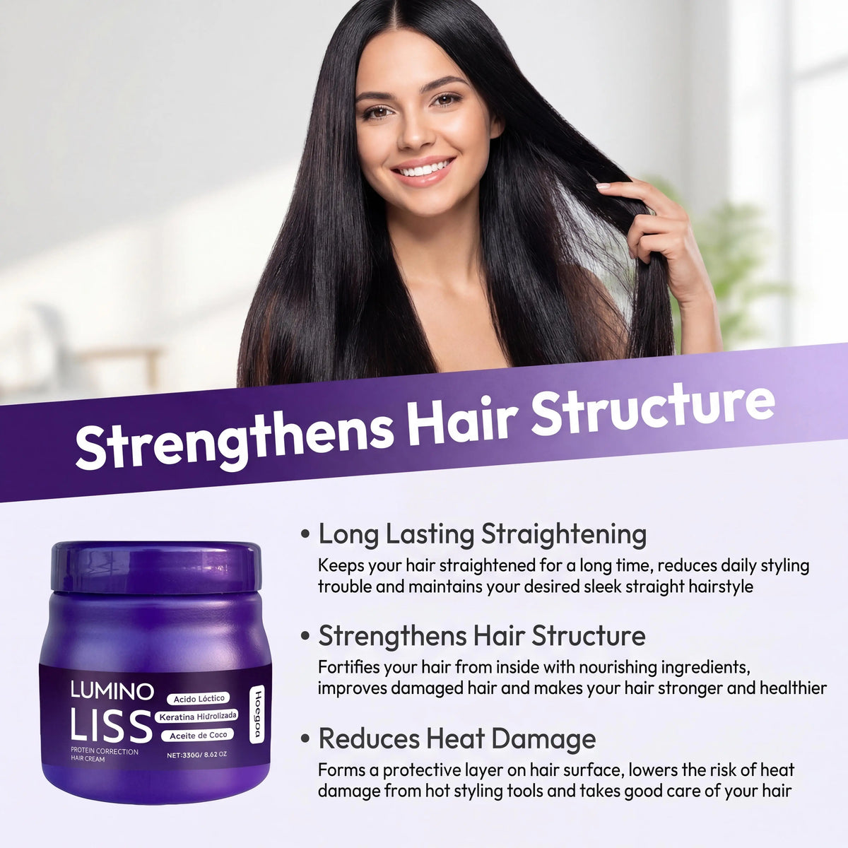 Revitalize Your Hair with HOEGOA Protein Hair Correcting Cream – Long-Lasting Smoothing Treatment