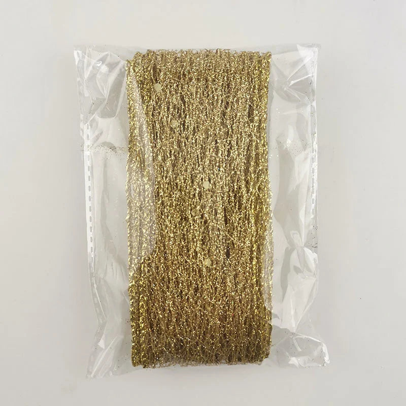 6.6 feet Hollow Out Shiny Gold Ribbon - OLM Store