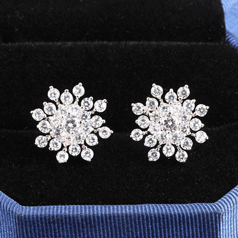 Snowflake Flower Earrings - OLM Store