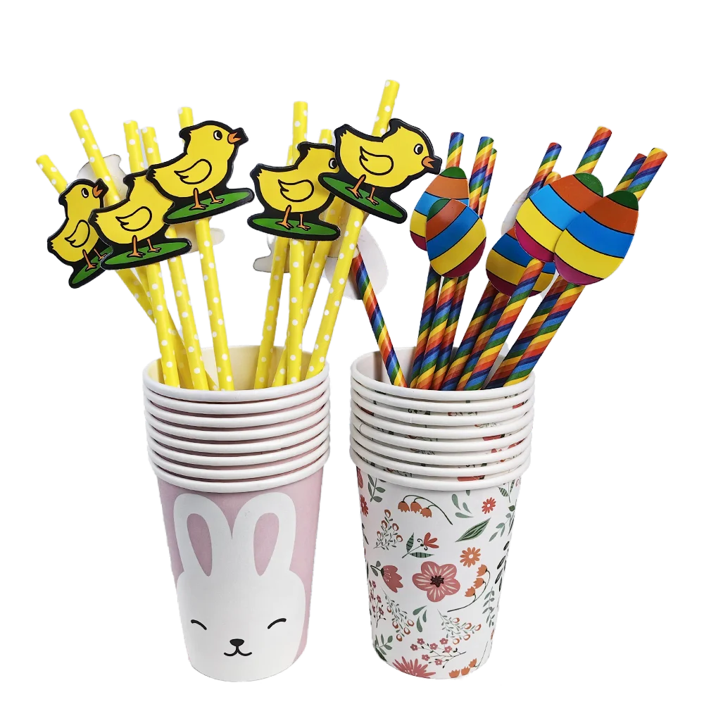 Easter Bunny Tableware Set – Adorable Disposable Plates, Cups & Napkins for Celebration Fun!