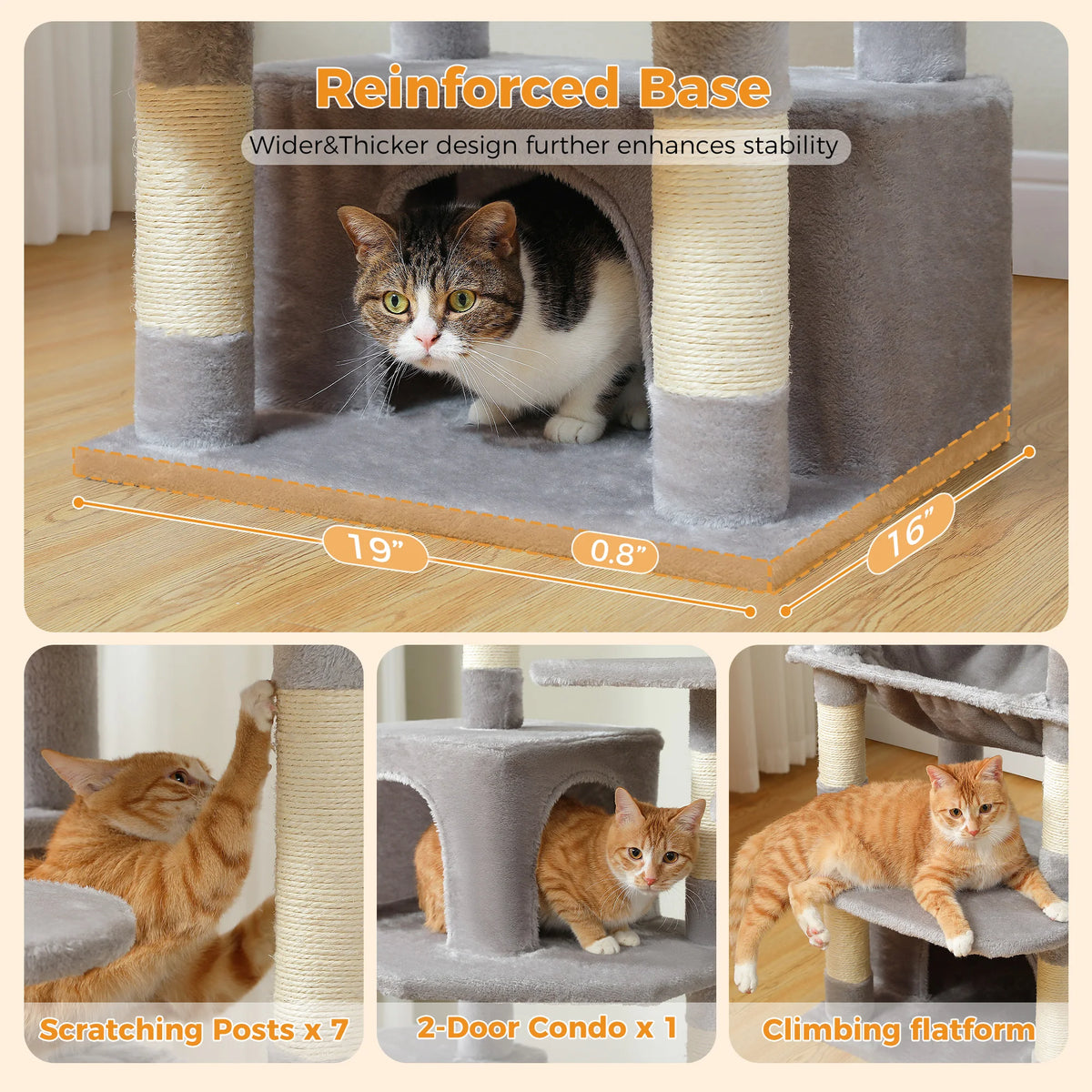 Transform Your Home with Our Large Cat Tree - 72.44 inches of Fun!